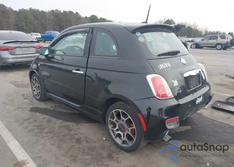 2012 Fiat 500 Sport from USA, damaged, VIN 3C3CFFBR9CT101933